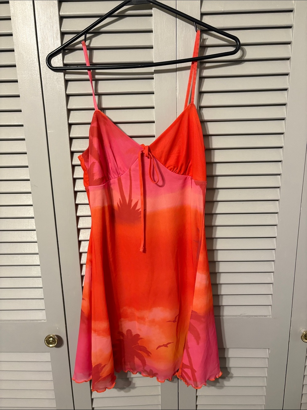 Forever 21 Pink and Orange Mini Sundress